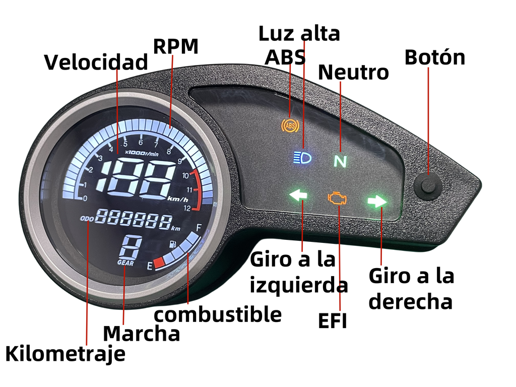 universal digital tablero para moto velocimetro tacometro for（Honda nxr 150,italika DM250X,Victory MRX 125, Vento Crossmax200 Bros，honda XR 150，Italika DM200、Digital XL,XR,MRX Y、Zanella ZR 200）