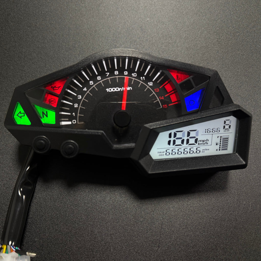 digital tablero para moto velocimetro tacometro for（kawasaki ninja 250 fi/ z250/ 250fi 2 silinder/ 4tak 2013 2014 2015 /300 /Z300 Dragon 200cc）