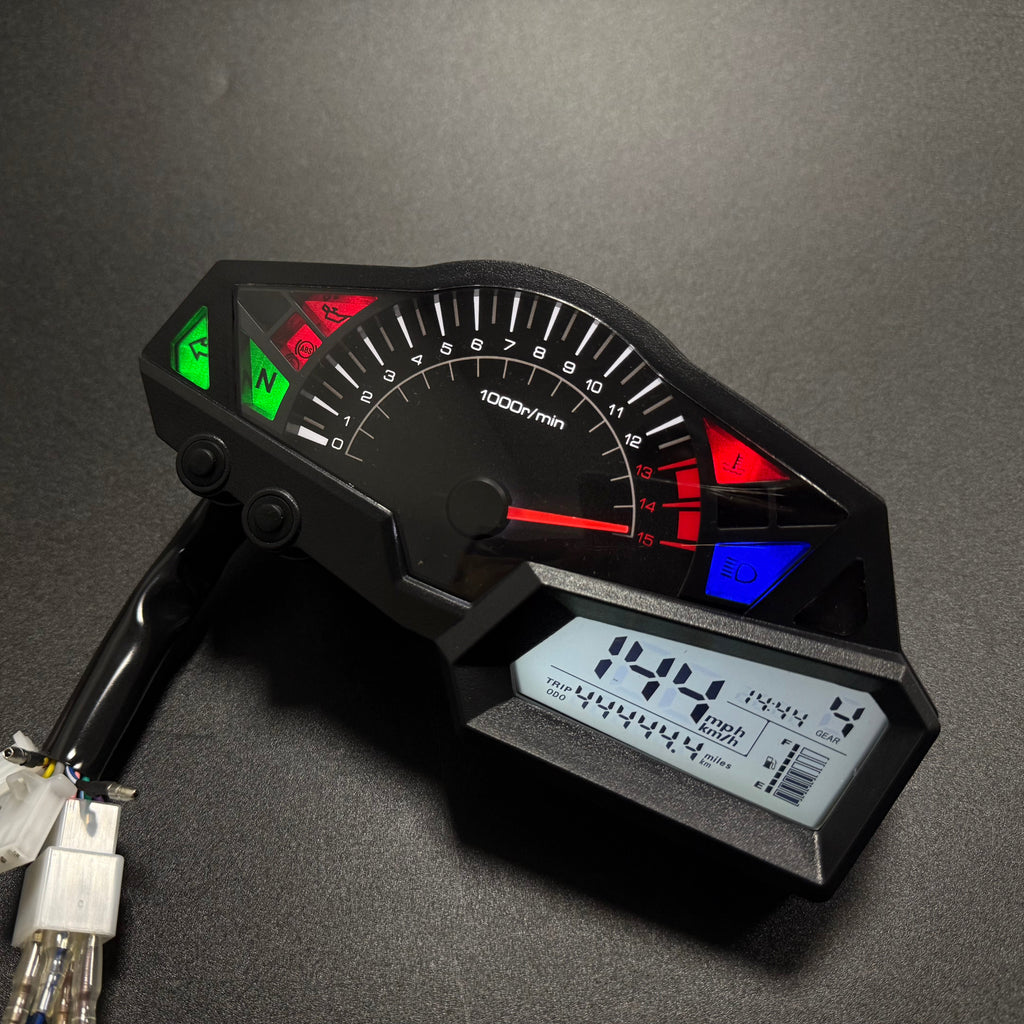 digital tablero para moto velocimetro tacometro for（kawasaki ninja 250 fi/ z250/ 250fi 2 silinder/ 4tak 2013 2014 2015 /300 /Z300 Dragon 200cc）
