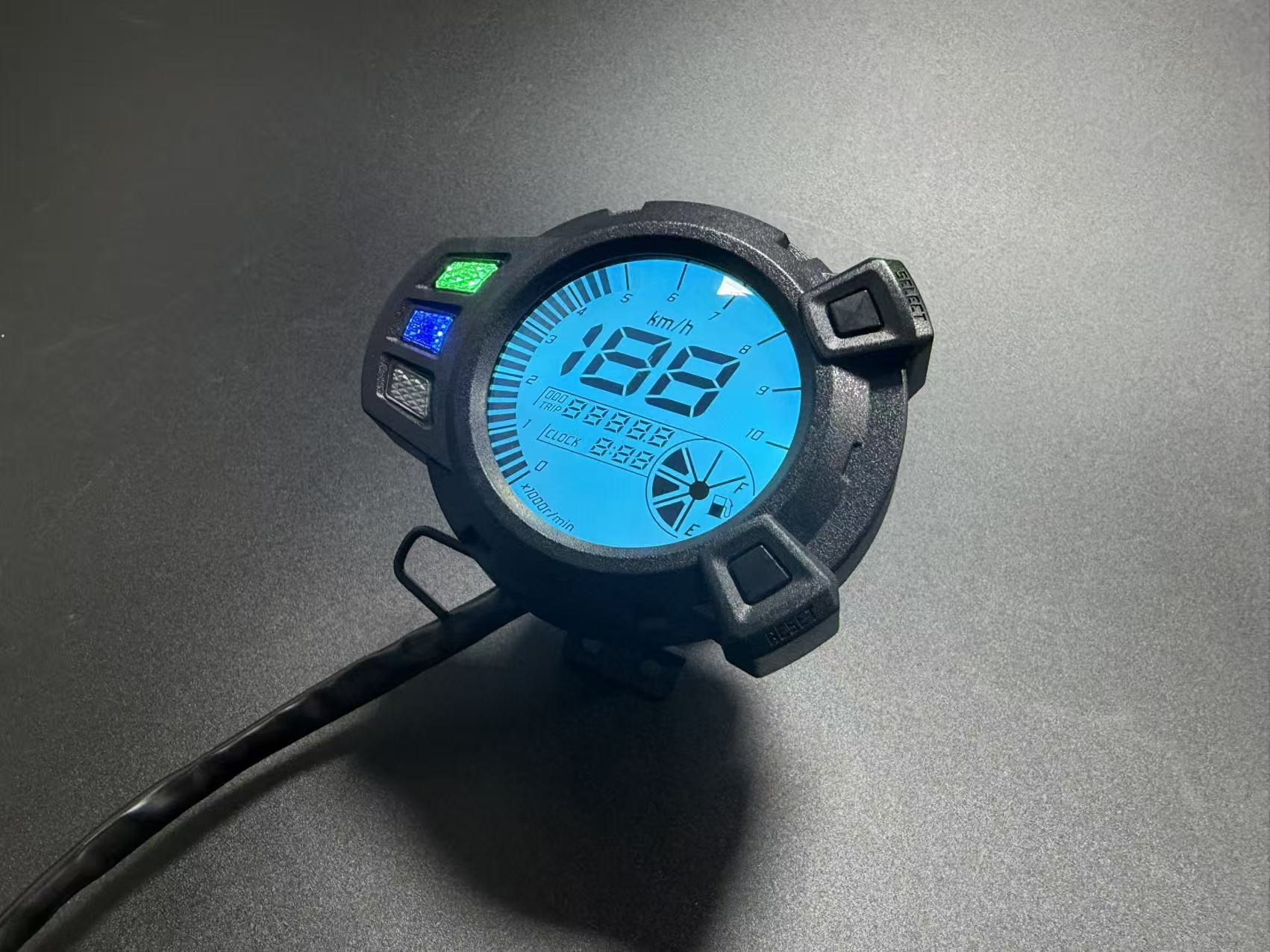 universal digital tablero para moto velocimetro tacometro for（Yamaha Zuma125、BWS125、YW125，Kymco Agility 125、XBWS 125，Cross 2.0 125 ccm rot，DUCONDA DUX 150，speedo/Digitalmeter KTC xride (TTX) di fino fi 115）