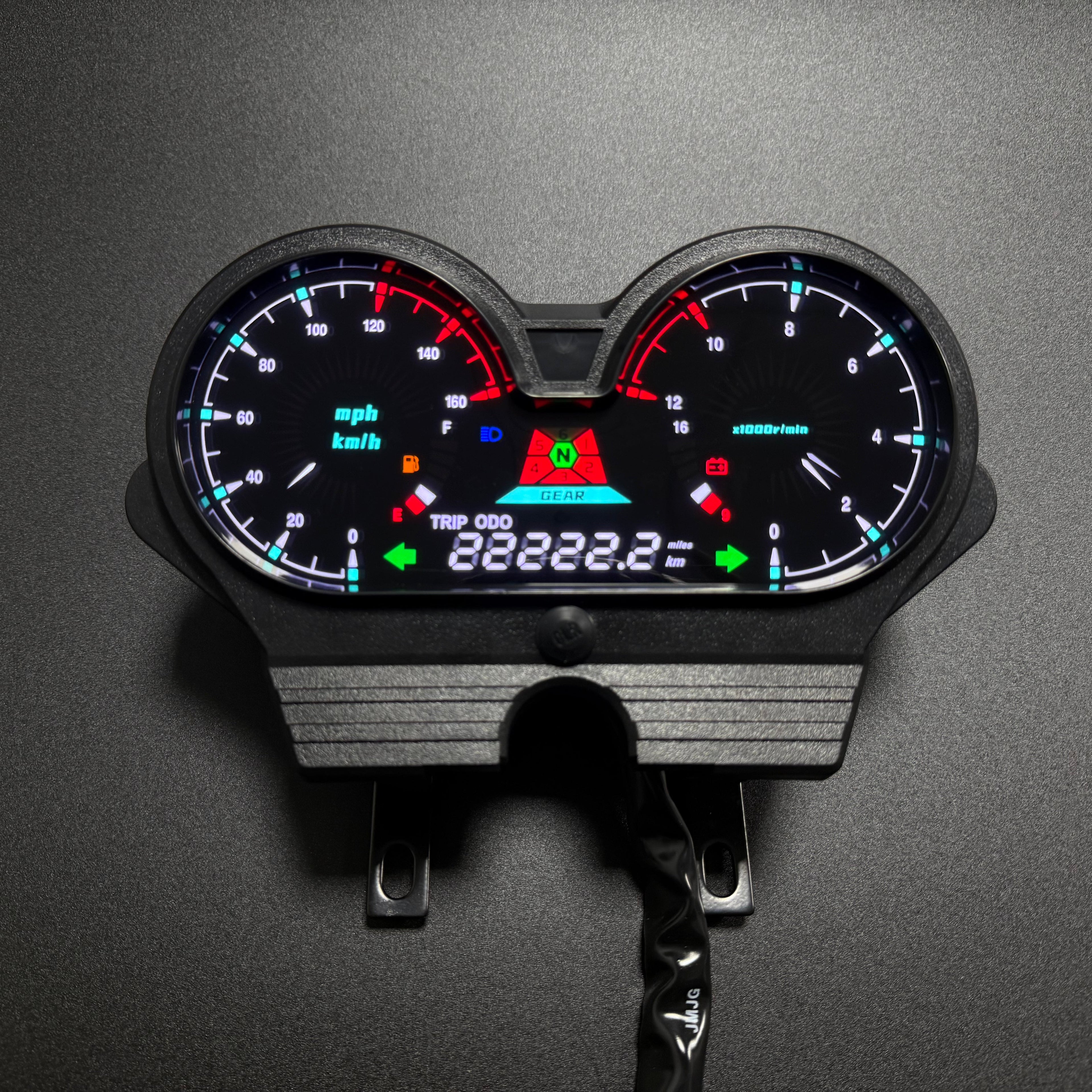 digital tablero para moto velocimetro tacometro for （Honda CG 125 deluxe、CG 125 DLX Italika Forza 150、FT150 Gts Mototaxi 150 Land Roys RICO LR 150-28 Zongshen zs-150、Chambera 150、RX150）