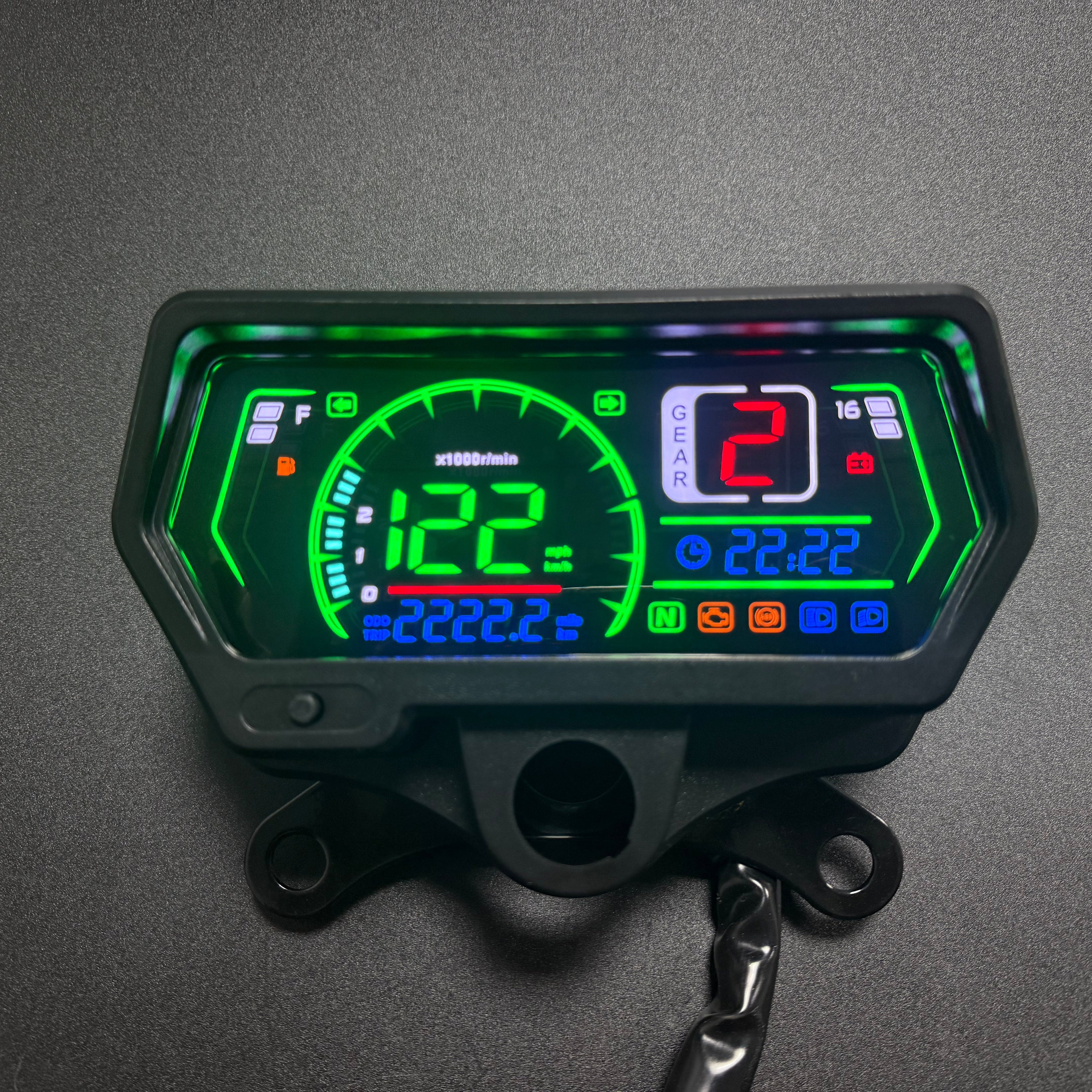 digital tablero para moto velocimetro tacometro for（CG125 （Honda CG125、Honda TMX125、  RUSI Macho Tc 125/150、Skygo 125 ）、HONDA TMX ALPHA 125、escuda EM 200、AVA150、Bera SBR150）