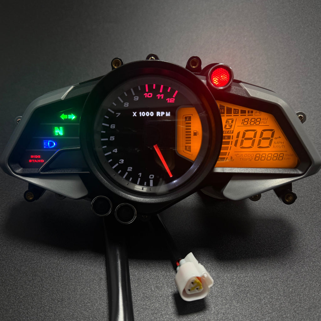 digital tablero para moto velocimetro tacometro for（Bajaj pulsar 200NS， Bajaj pulsar 125NS，Bajaj pulsar 160NS Kawasaki Rouser NS160 Fi Kawasaki Rouser NS150 Kawasaki Rouser RS200）