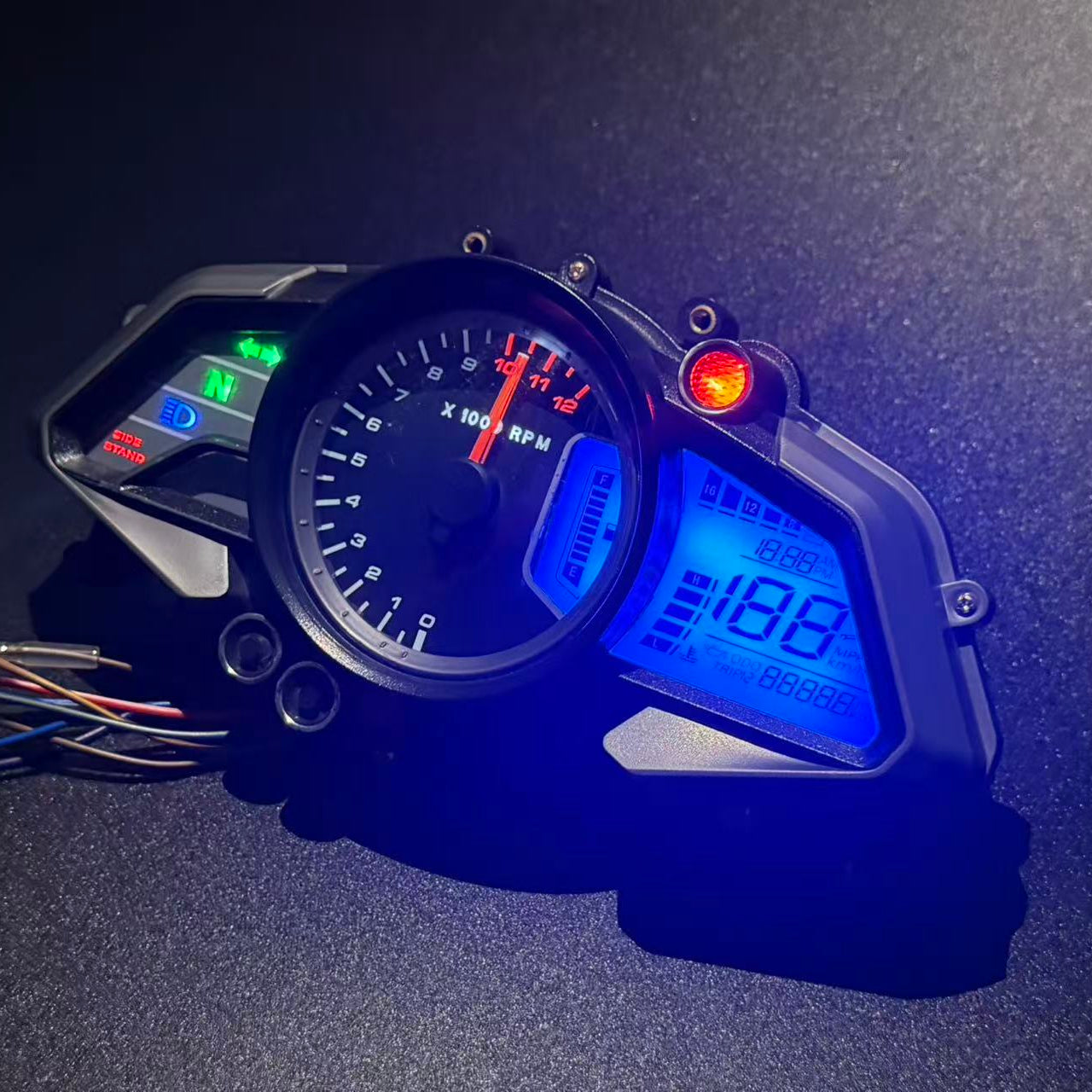 digital tablero para moto velocimetro tacometro for（Bajaj pulsar 200NS， Bajaj pulsar 125NS，Bajaj pulsar 160NS Kawasaki Rouser NS160 Fi Kawasaki Rouser NS150 Kawasaki Rouser RS200）