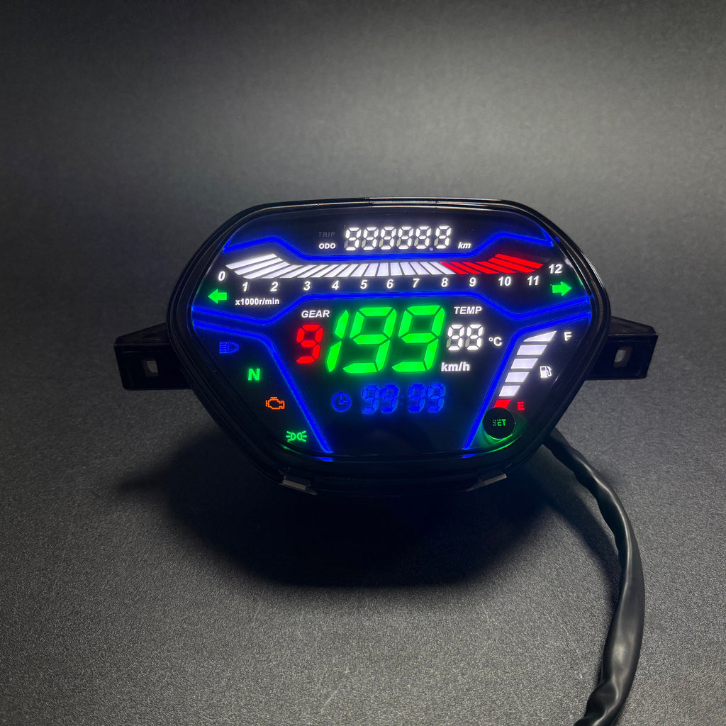 digital tablero para moto velocimetro tacometro for (Honda Wave Alpha 100、 Honda EX5 Class 1 / CX / DX 、Wave CX Alpha tahun、Wave110 DX、Italika At110、Shineray Phoenix 50、AKT 110)