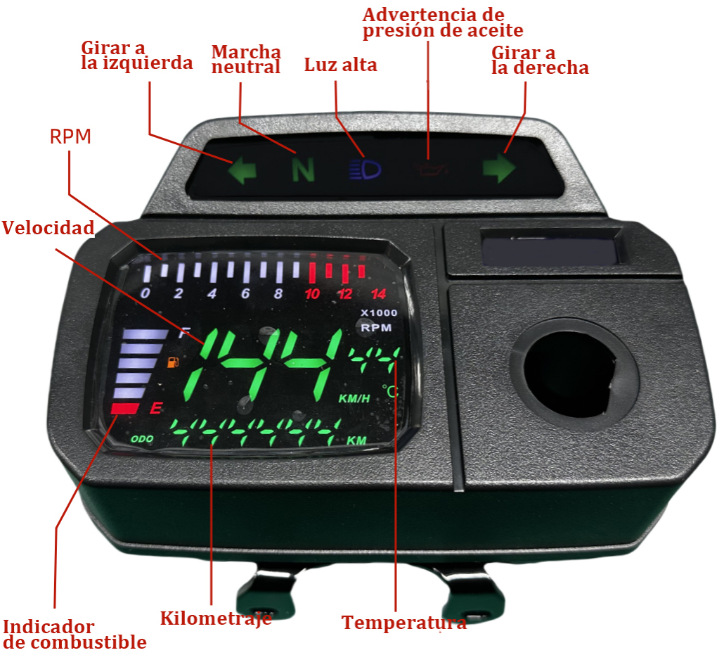 digital tablero para moto velocimetro tacometro for（jincheng ax100、 lifan ax100、suzuki ax100、TVS Max 100）