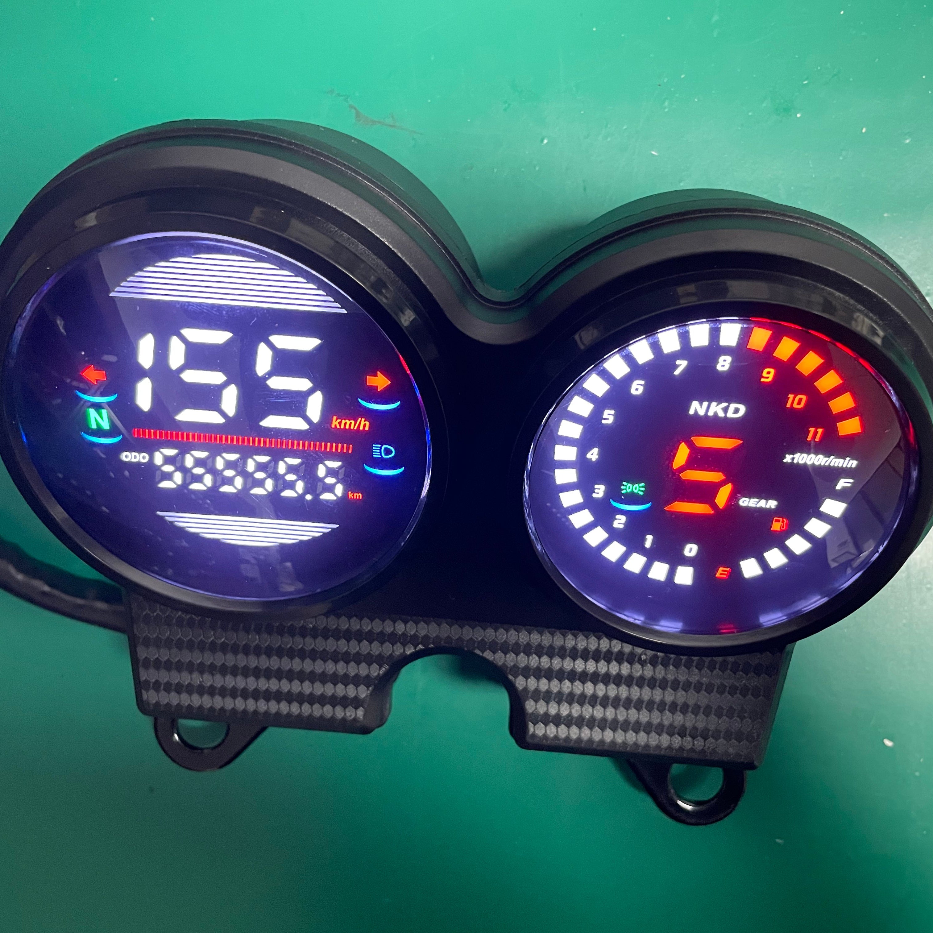 digital tablero para moto velocimetro tacometro for（AKT NKD 125 150 EX75、 Honda TIGER 2000、 Italika Ft150 Gts、 Kasinski seta 125 e 150、 Victory Bomber 125、 Shineray Worker 125）