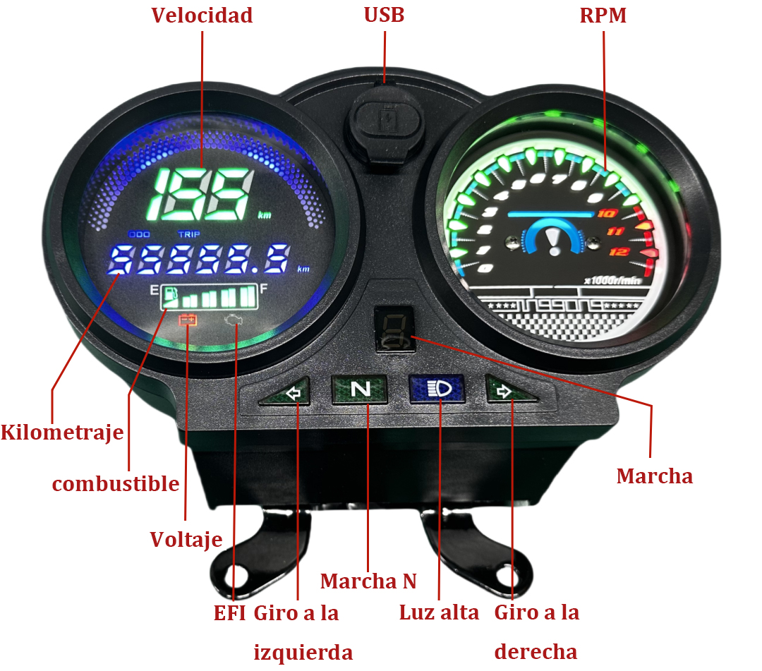 digital tablero para moto velocimetro tacometro for（Bera sbr150）