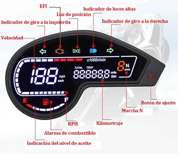 universal digital tablero para moto velocimetro tacometro for（Honda nxr 150,italika DM150 DM200 DM250X,XM200，MRX125, Vento Crossmax200 Bros，honda XR 150， Italika DM200、GILERA SAHEL 150、Vento Crossmax 250、KATANA SMX 200、Empire Keeway TX150）