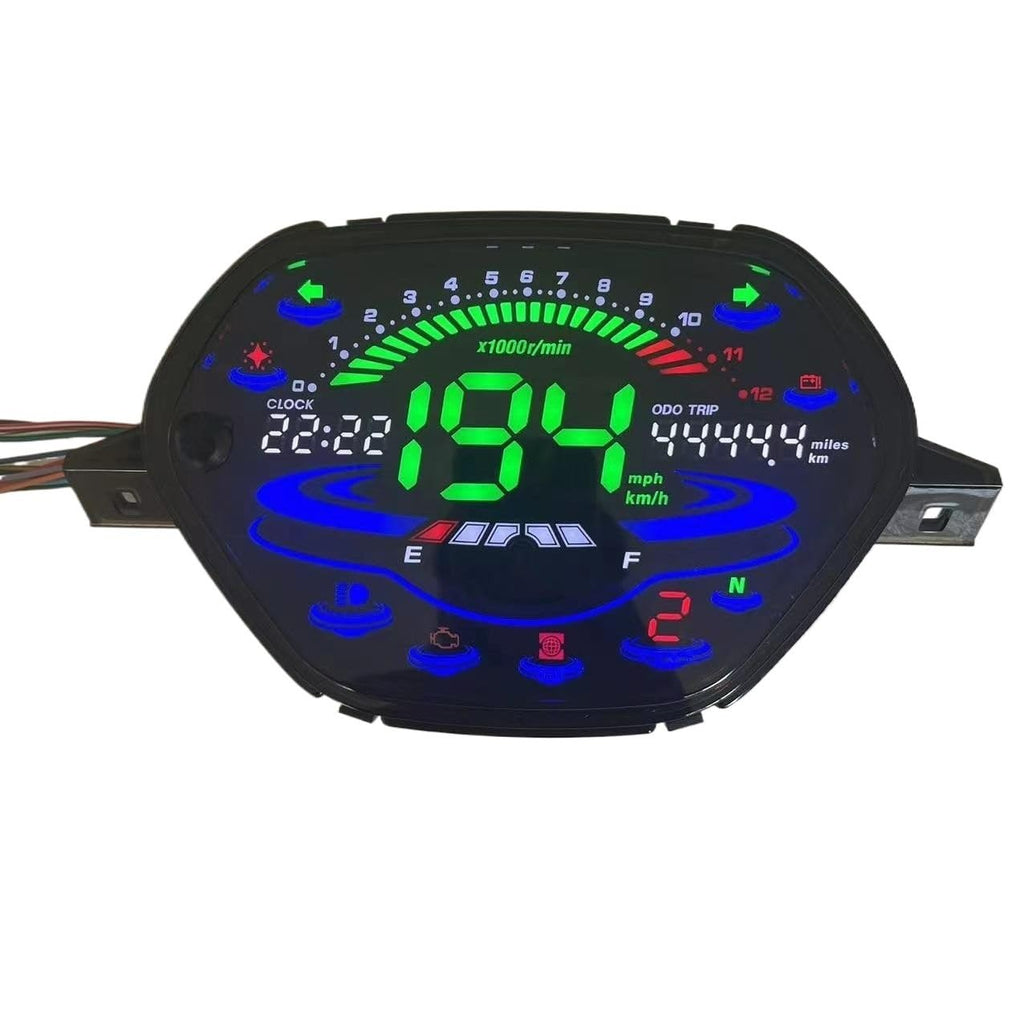digital tablero para moto velocimetro tacometro for（Honda Wave Alpha 100、 Honda EX5 Class 1 / CX / DX 、Wave CX Alpha tahun、Wave110 DX、、Shineray Phoenix 50、AKT 110）