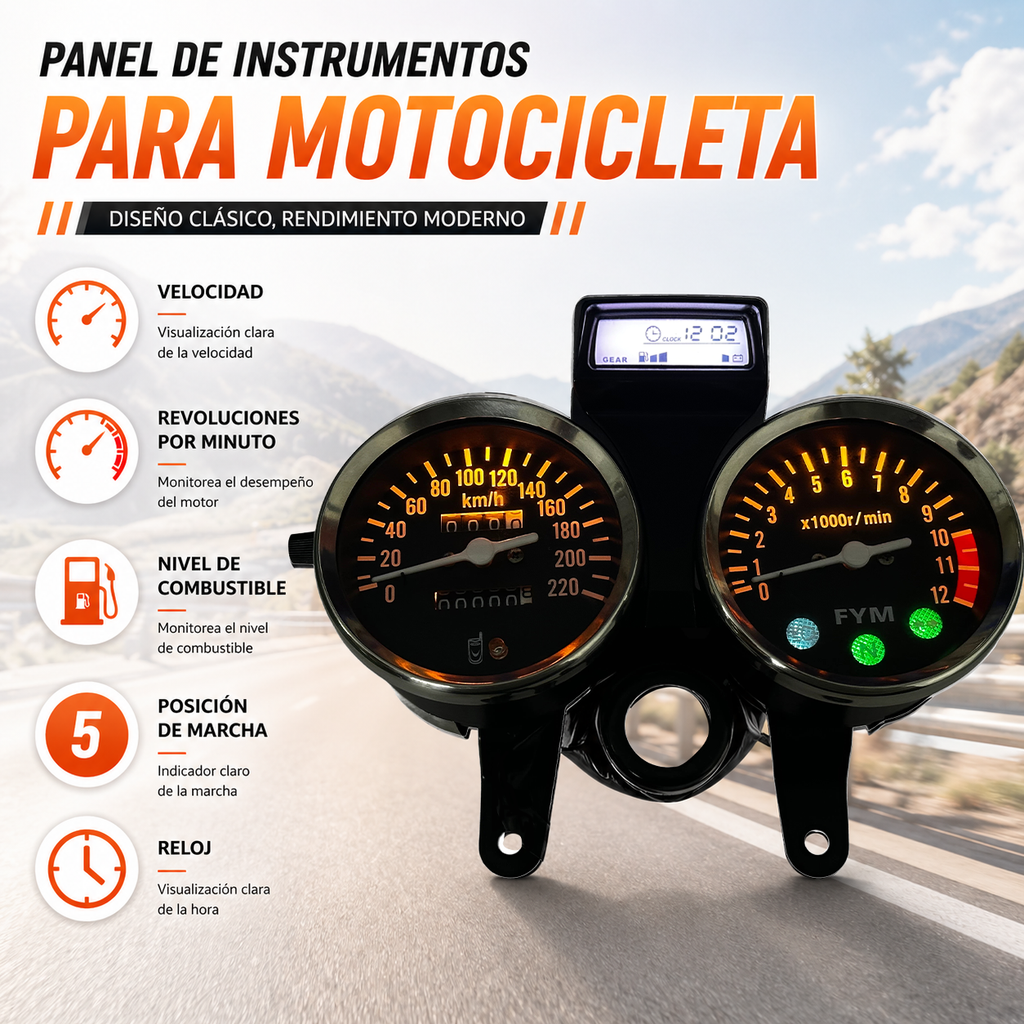 digital tablero para moto velocimetro tacometro for（Suzuki GN 125,Suzuki intruder 125 ED,suzuki gn125 cafe racer、CG125、Cruiser 200、Lifan LF125）