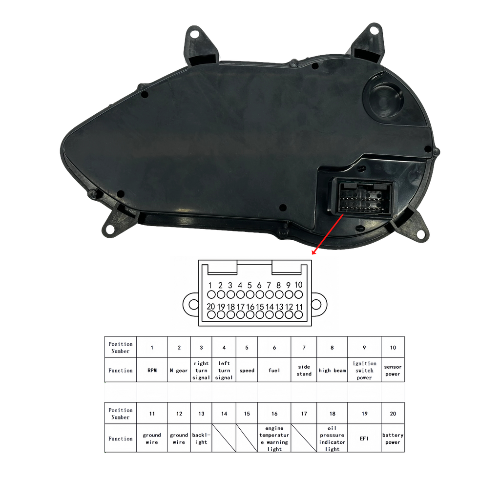 digital tablero para moto velocimetro tacometro for（BAJAJ Pulsar  125 150 180 200 220NS）