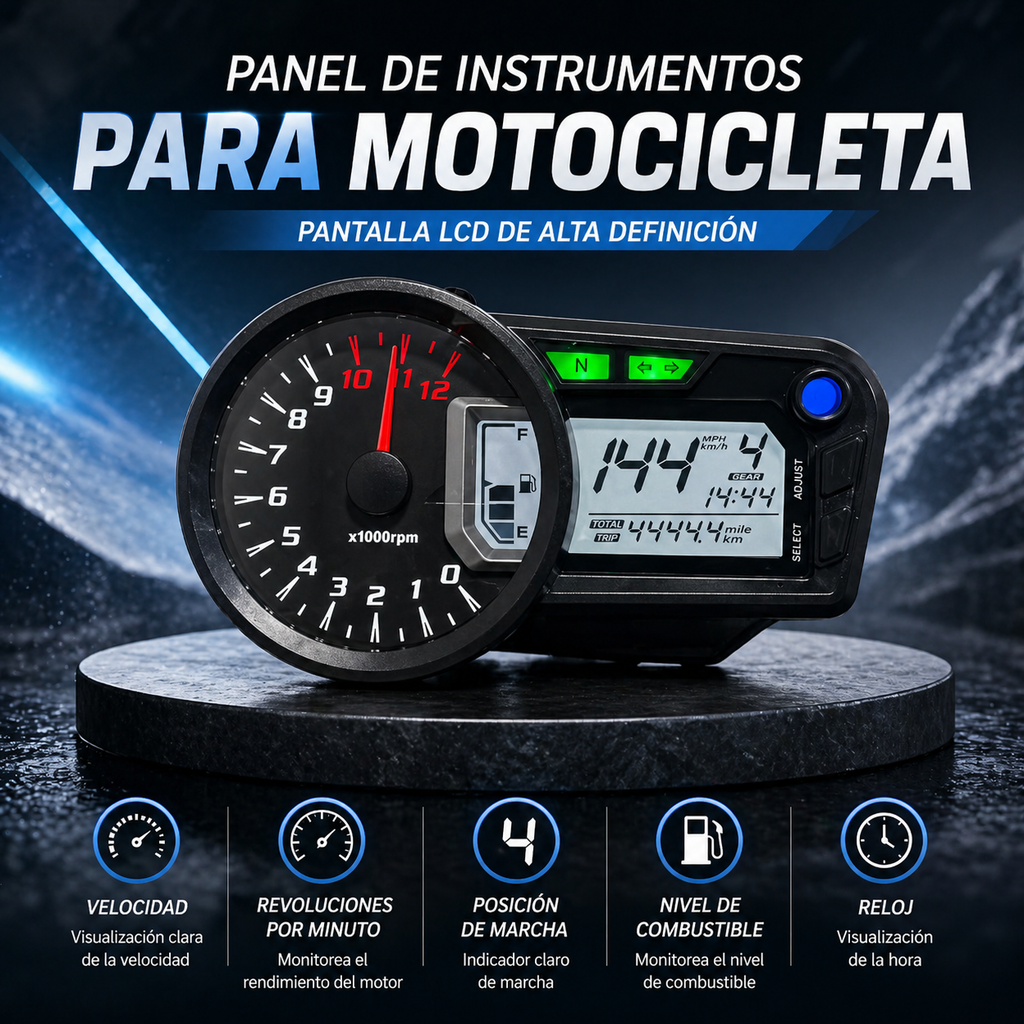 digital tablero para moto velocimetro tacometro for（Keeway RKV 125 200、Benelli vlx 150\Junak 125 S、vento tornado 300、keeway 150 rk、Vento Tornado 250）