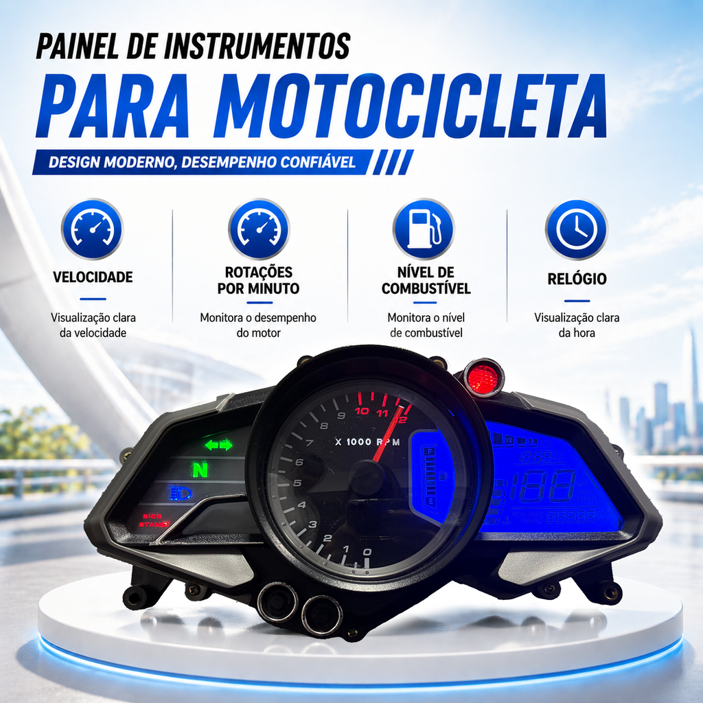 digital tablero para moto velocimetro tacometro for（Bajaj pulsar 200NS， Bajaj pulsar 125NS，Bajaj pulsar 160NS Kawasaki Rouser NS160 Fi Kawasaki Rouser NS150 Kawasaki Rouser RS200）