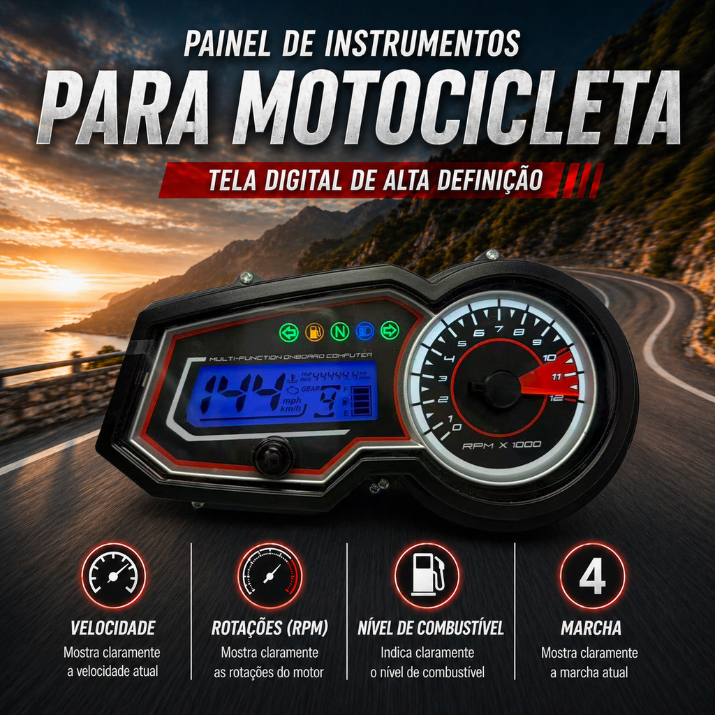digital tablero para moto velocimetro tacometro for（Vento Lithium 190 cc、 Lithium 150、Hornet GT 200、Mondial 180 Z ONE S 2014-2019、Lexmoto zsx 125cc、Wanxin Rebel 200 2022、Ryuka RK200、FREEDOM F51、Tablero NEXUS 150CG、Akt Ttr 180）