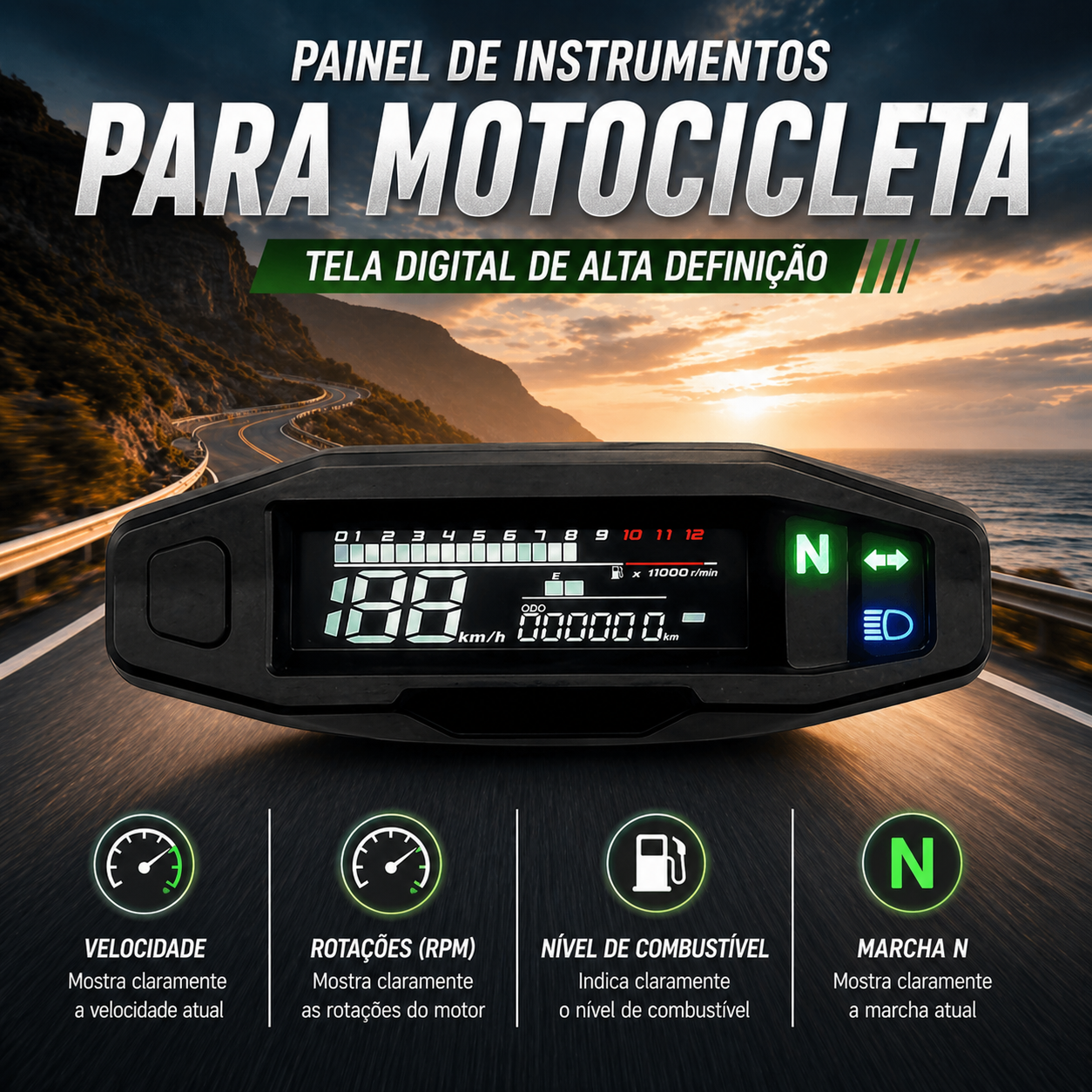 universal digital tablero para moto velocimetro tacometro for（Rusi KRY200、KRY150、Honda CRF 150/crf 250、Suzuki RM Z250、RM Z450 4.Yamaha yz125/yz250、KTM300、KTM300 EXC、KTM300 EXC F、KTM500 EXC、Russian KR200）