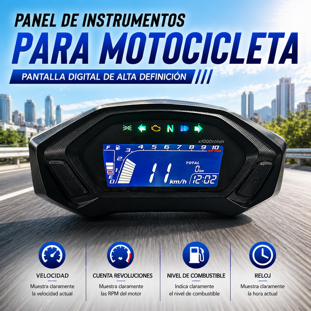 digital tablero para moto velocimetro tacometro for（Honda CBF190R、CB190）