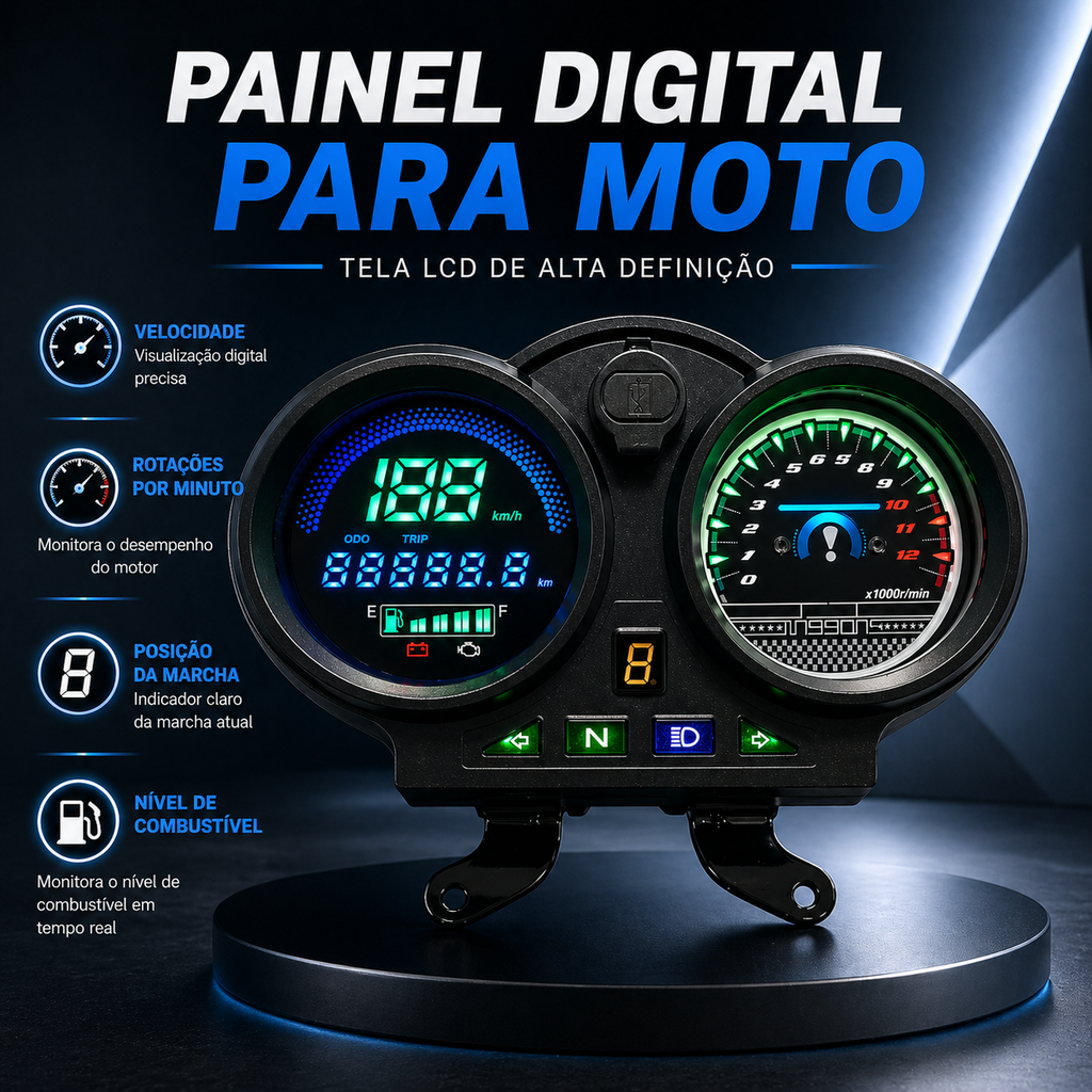 digital tablero para moto velocimetro tacometro for（Bera sbr150）