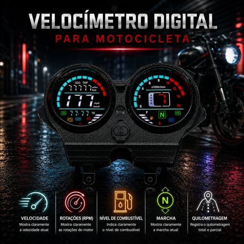 digital tablero para moto velocimetro tacometro for （Honda CG 125 deluxe、Honda CG 125 DLX、Italika Forza 150 FT150 Gts、haojue Xpress 125、MOTOTAXI 150、Land Roys RICO LR 150-28、zongshen zs-150、zongshen Chambera 150、zongshen RX150、haojin 200）