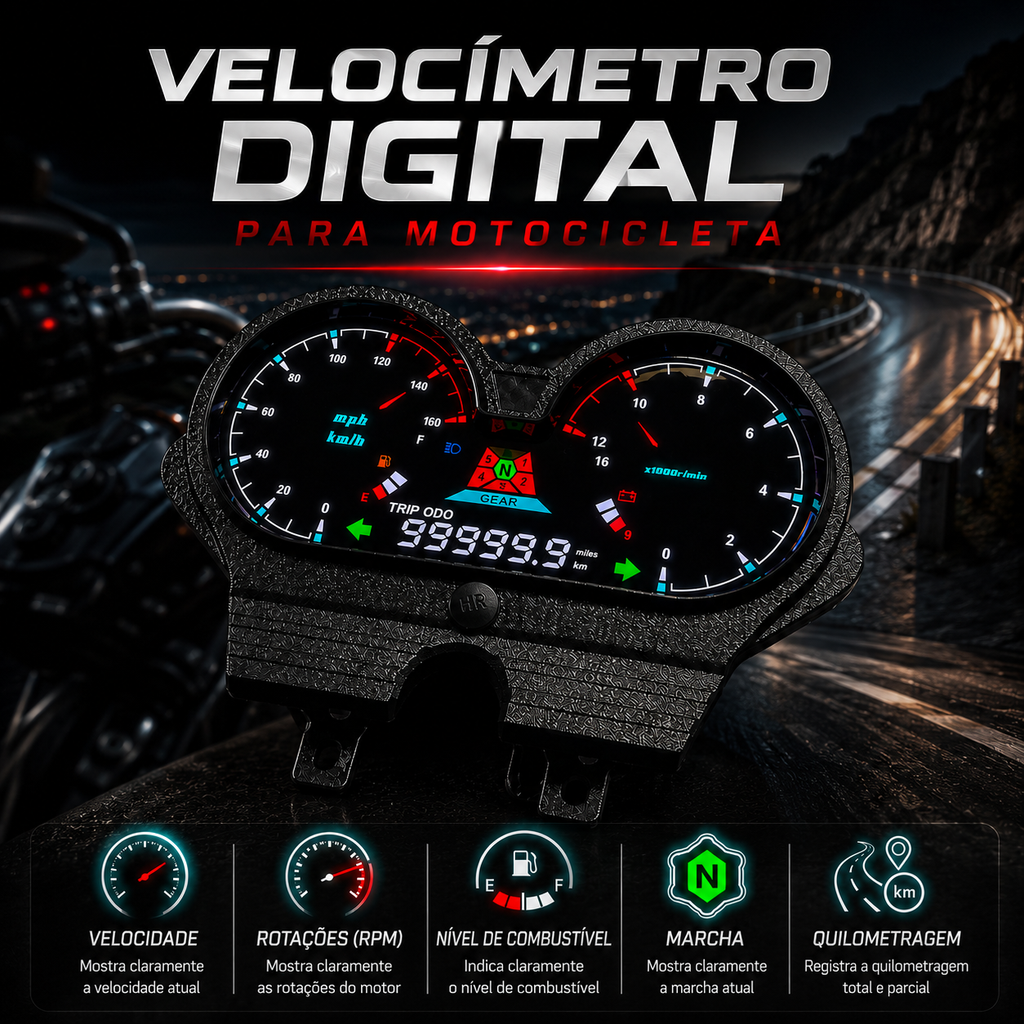 digital tablero para moto velocimetro tacometro for （Honda CG 125 deluxe、CG 125 DLX Italika Forza 150、FT150 Gts Mototaxi 150 Land Roys RICO LR 150-28 Zongshen zs-150、Chambera 150、RX150）