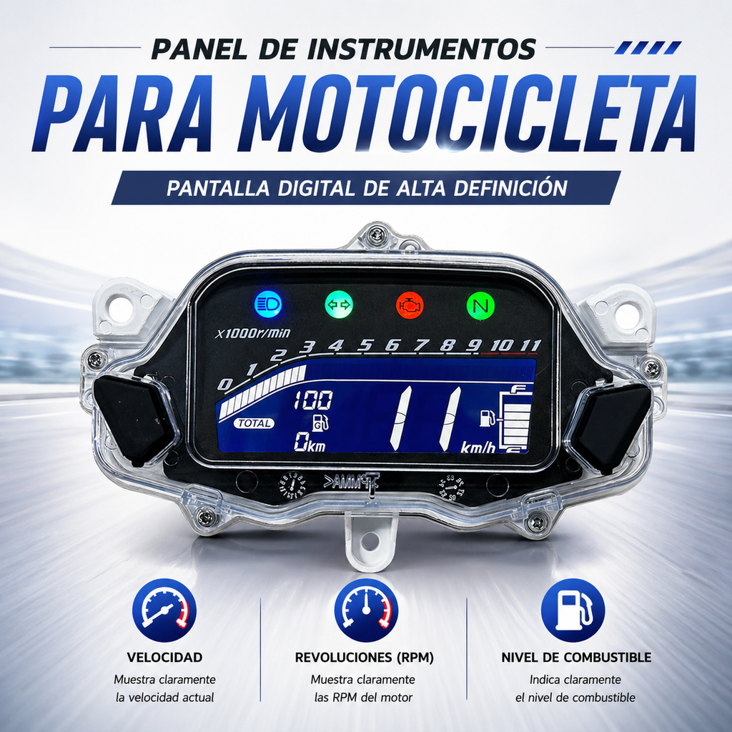 digital tablero para moto velocimetro tacometro for（Honda CG Titan 160 Fan 2015-2024）