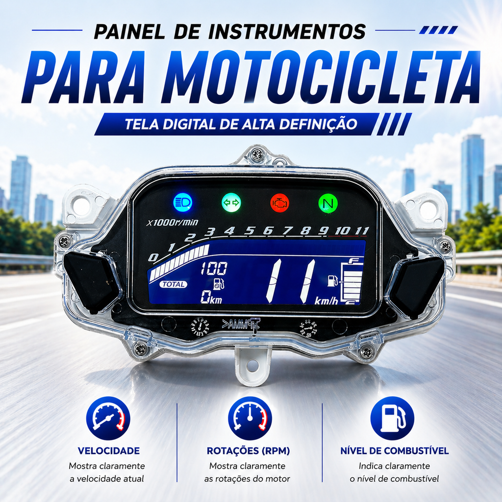 digital tablero para moto velocimetro tacometro for（Honda CG Titan 160 Fan 2015-2024）