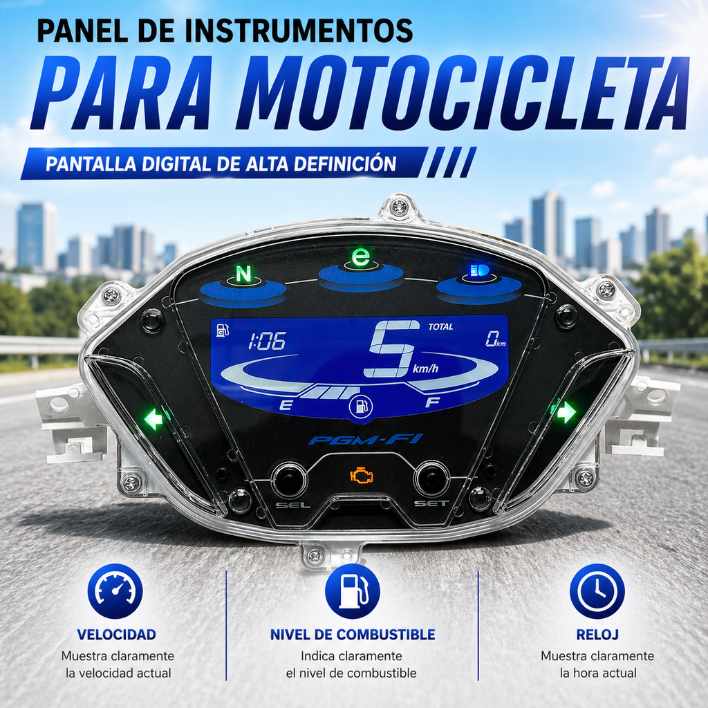 digital tablero para moto velocimetro tacometro for（Honda BIZ 125 EX 2018-2024）