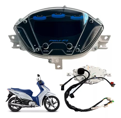digital tablero para moto velocimetro tacometro for（Honda BIZ 125 EX 2018-2024）