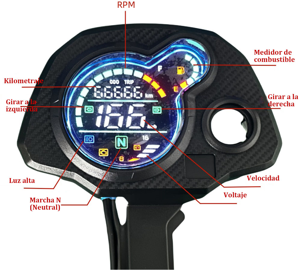 digital tablero para moto velocimetro tacometro for（Honda Navi 110/110cc/B）