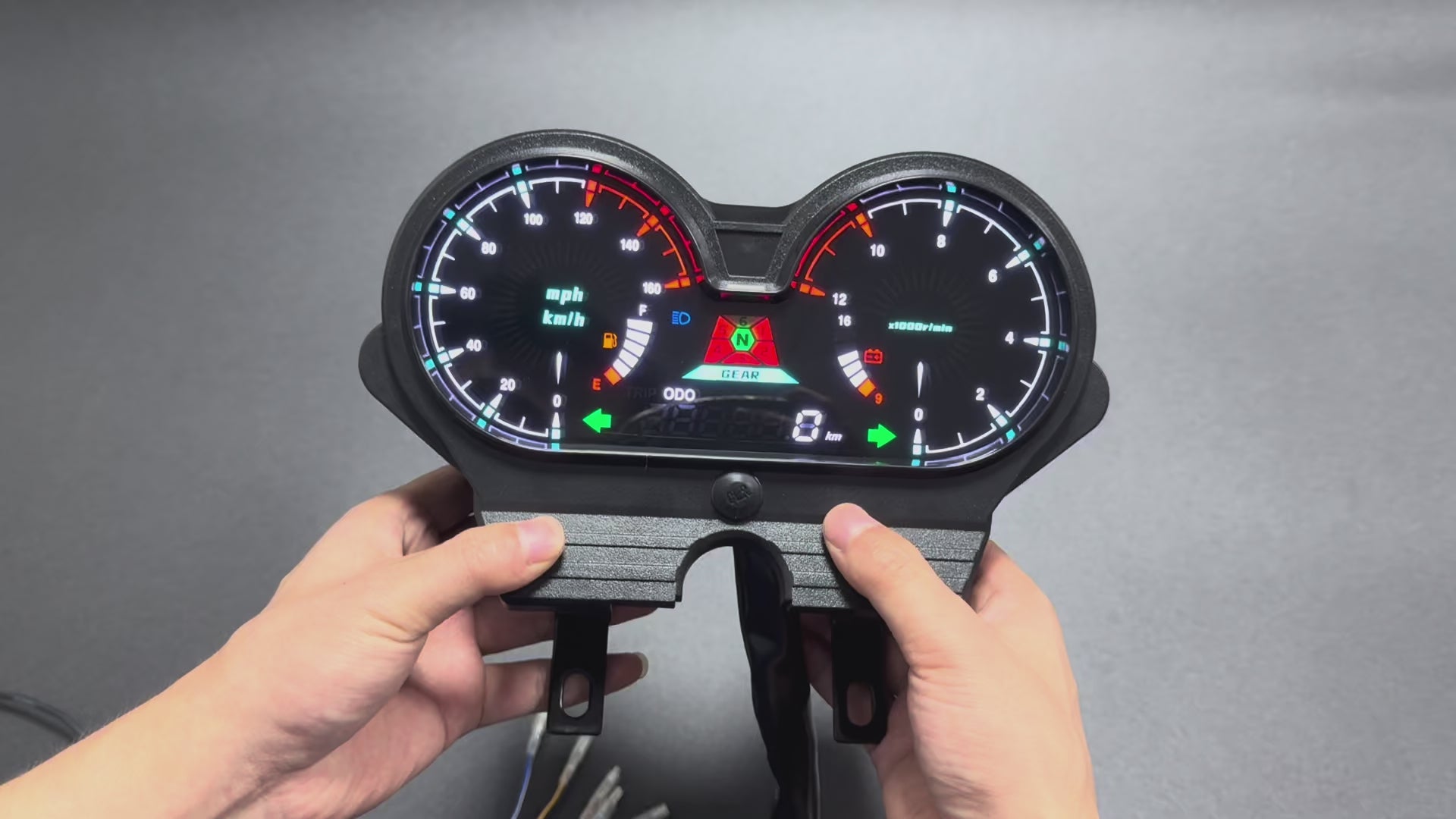 digital tablero para moto velocimetro tacometro for （Honda CG 125 deluxe、CG 125 DLX Italika Forza 150、FT150 Gts Mototaxi 150 Land Roys RICO LR 150-28 Zongshen zs-150、Chambera 150、RX150）