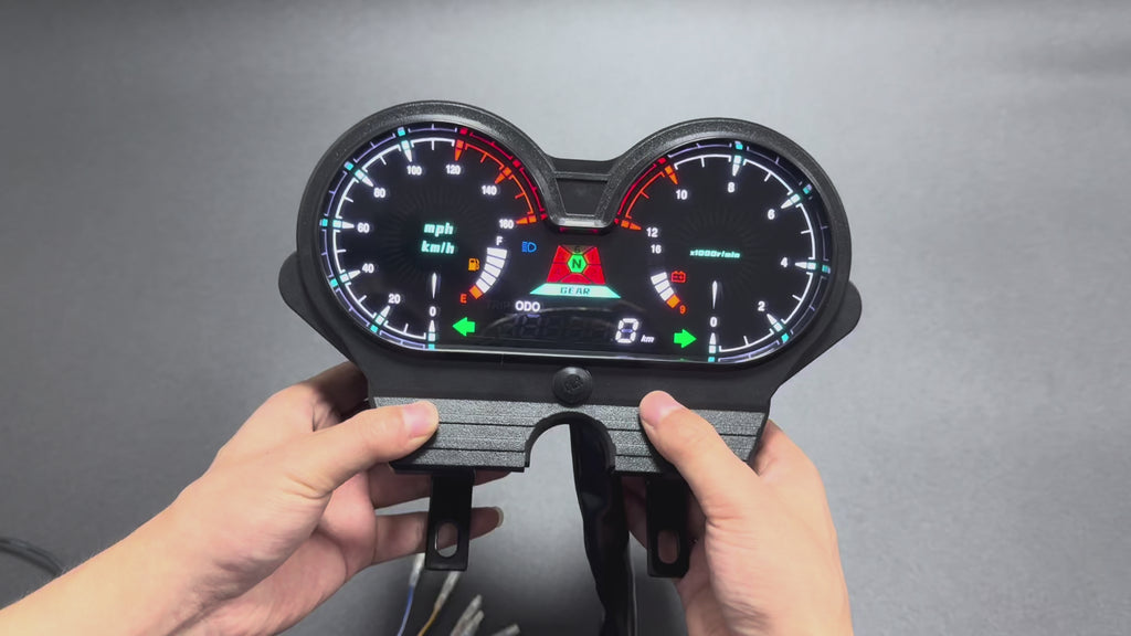 digital tablero para moto velocimetro tacometro for （Honda CG 125 deluxe、CG 125 DLX Italika Forza 150、FT150 Gts Mototaxi 150 Land Roys RICO LR 150-28 Zongshen zs-150、Chambera 150、RX150）