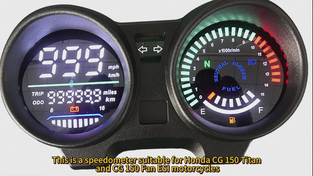 digital tablero para moto velocimetro tacometro for（Honda CG 150 Titan CG 150 Fan ESI）