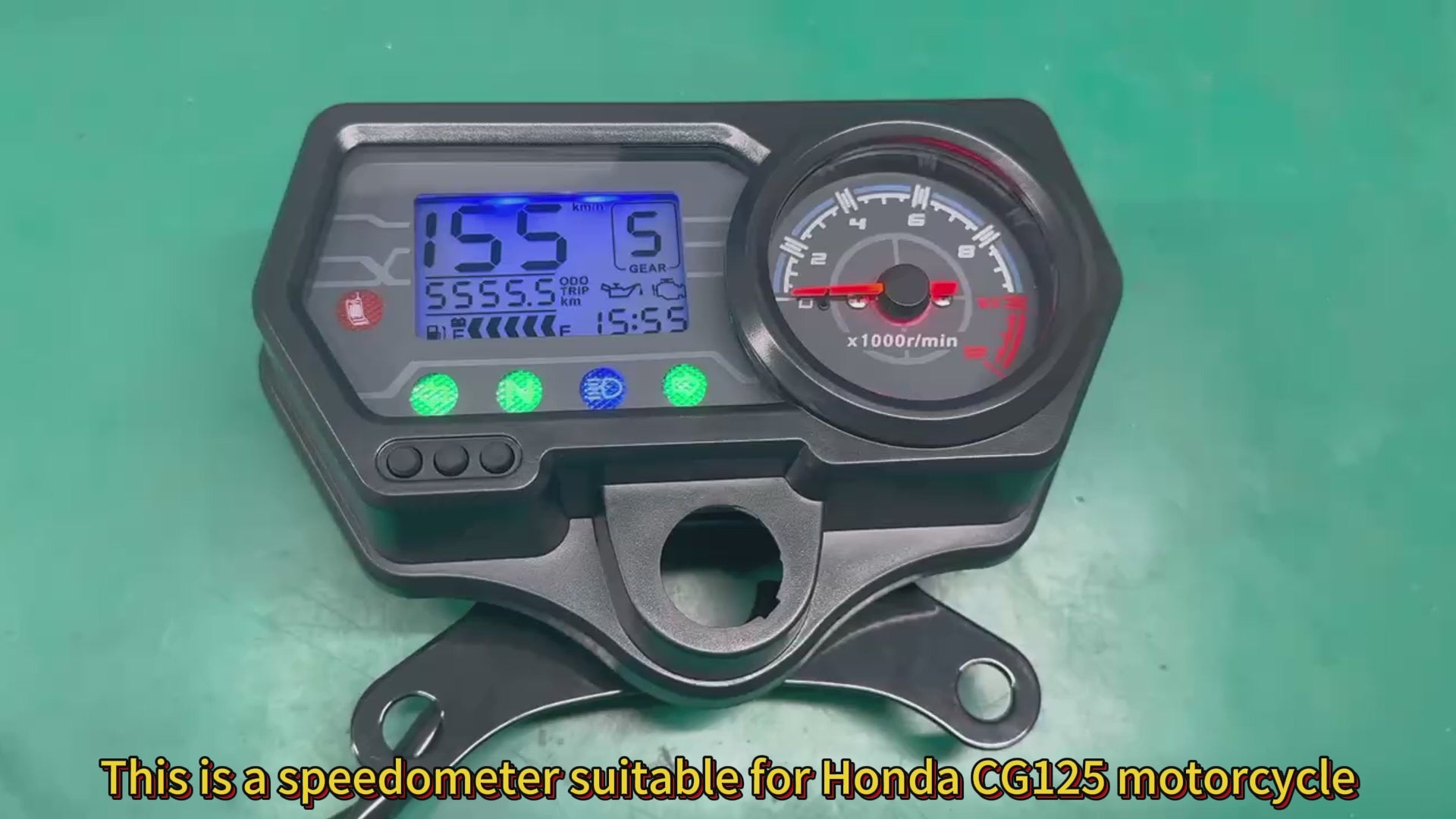 digital tablero para moto velocimetro tacometro for（CG125 （Honda CG125、Honda TMX125、  RUSI Macho Tc 125/150、Skygo 125 ）Bera SBR150、AVA150）