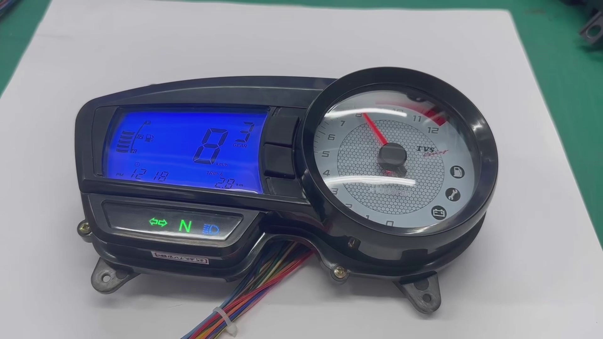 digital tablero para moto velocimetro tacometro for（TVS Apache RTR 160,TVS Apache RTR 180）